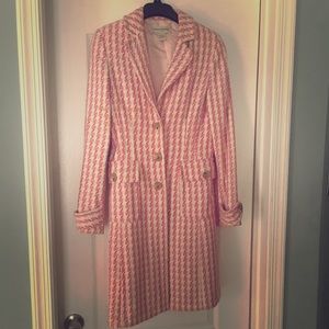 Banana Republic Tweed Houndstooth Coat